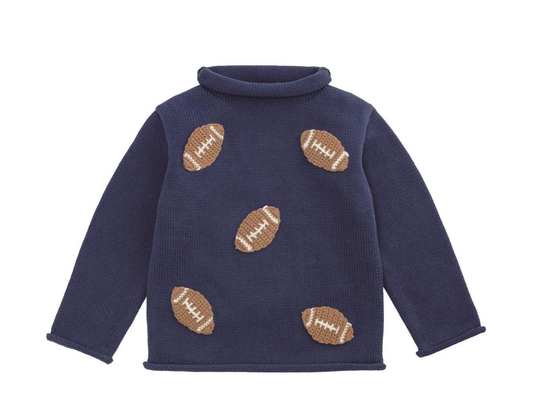 Mini Footballs Rollneck Sweater