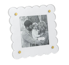 Load image into Gallery viewer, White Mini Scalloped Acrylic Frame