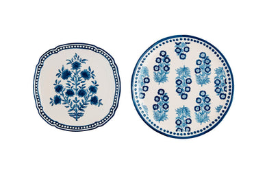 Blue Block Print Platter