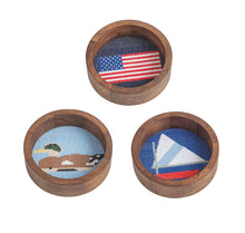 Load image into Gallery viewer, Wine Needlepoint Coaster