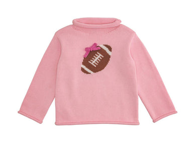 Pink Football Rollneck Sweater