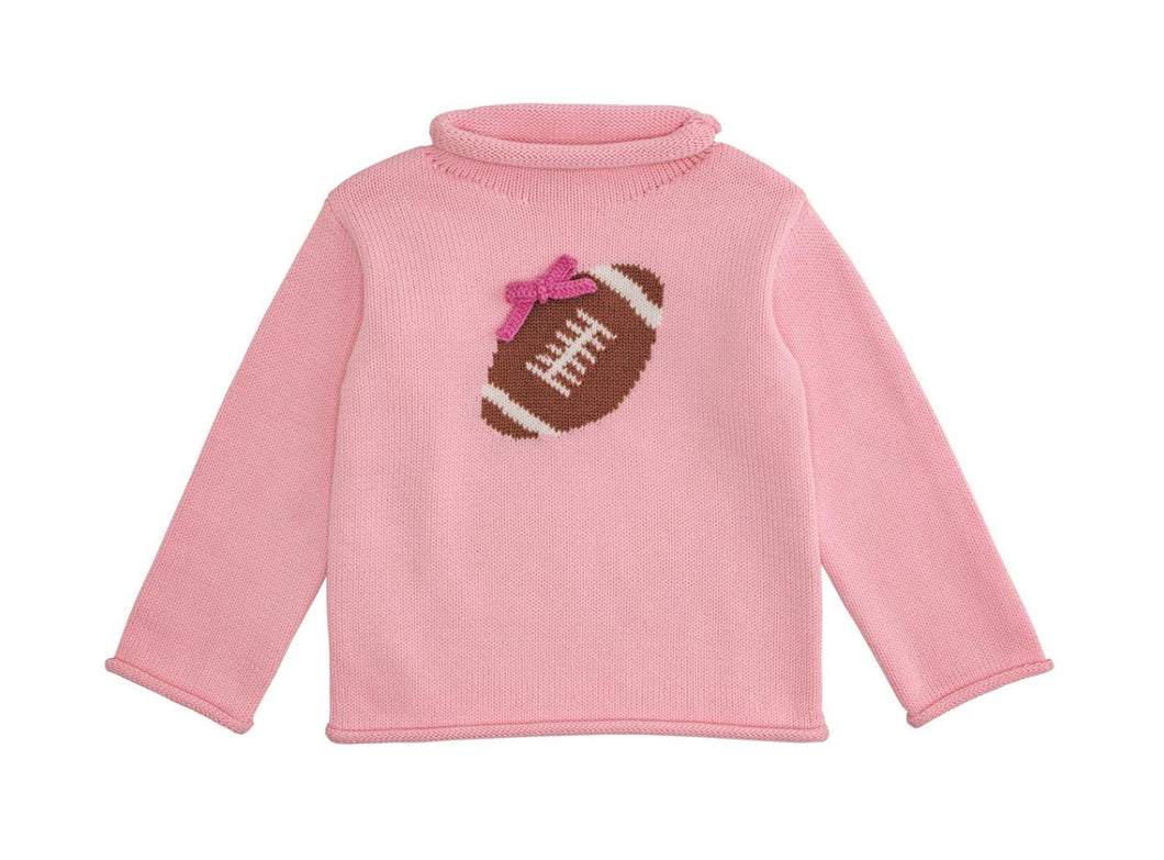 Pink Football Rollneck Sweater