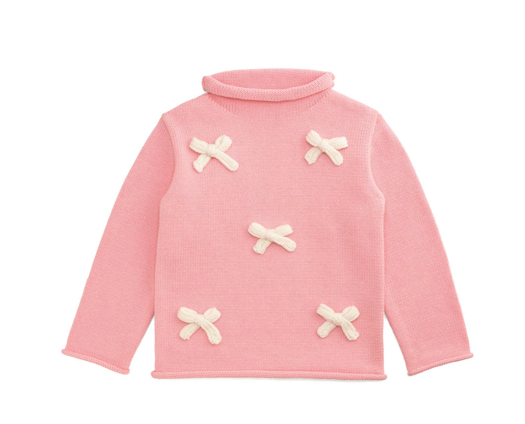 Pink Bow Rollneck Sweater
