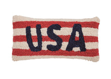 Load image into Gallery viewer, Americana Hook Wool Pillow