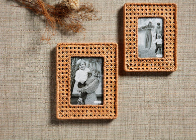 Woven Cane Picture Frame