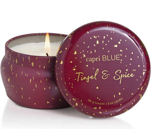 3oz Tinsel & Spice Glimmer Mini Tin Candle