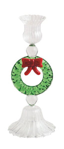 Christmas Glass Taper Holders