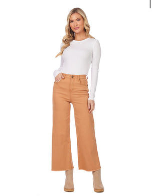 Tan Crawford Wide Leg Jeans