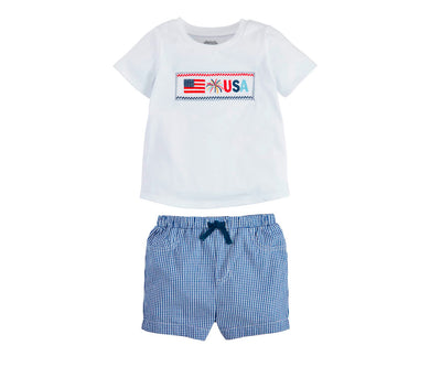 Flag Smocked Short Set