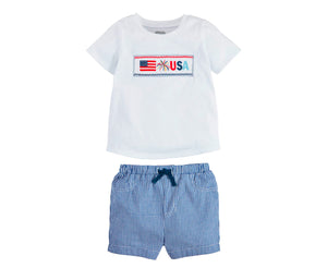 Flag Smocked Short Set