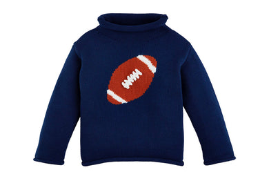 Navy Football Rollneck Sweater