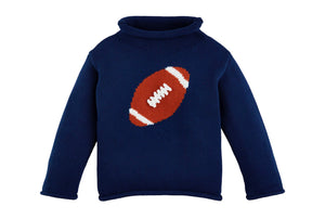 Navy Football Rollneck Sweater