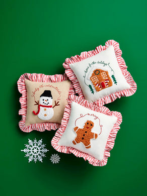 Mini Christmas Crochet Pillow