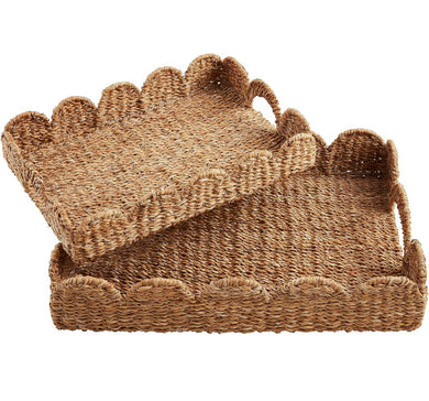 Scalloped Woven Tray