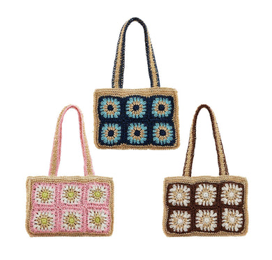 Floral Crochet Mini Tote