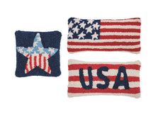 Load image into Gallery viewer, Americana Hook Wool Pillow