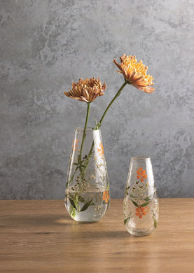 Glass Pressed Flower Vase