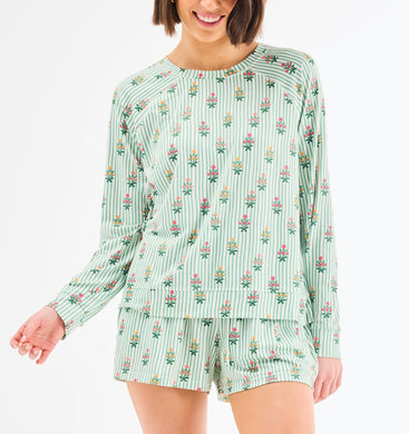 Green Cottage Stripes Annie Pajamas