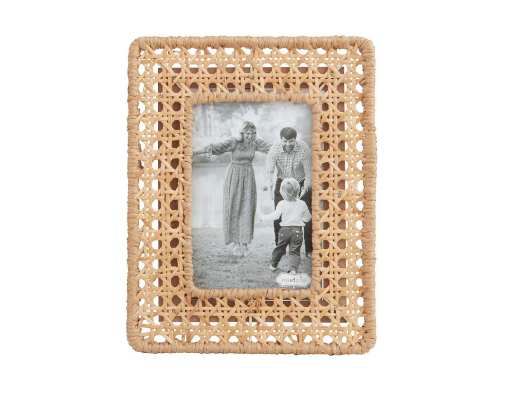 Woven Cane Picture Frame