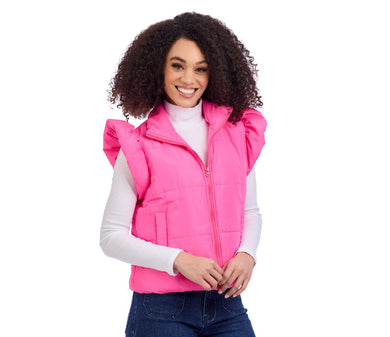 Pink Lile Ruffle Vest