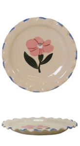 Hand-Painted Stoneware Plate