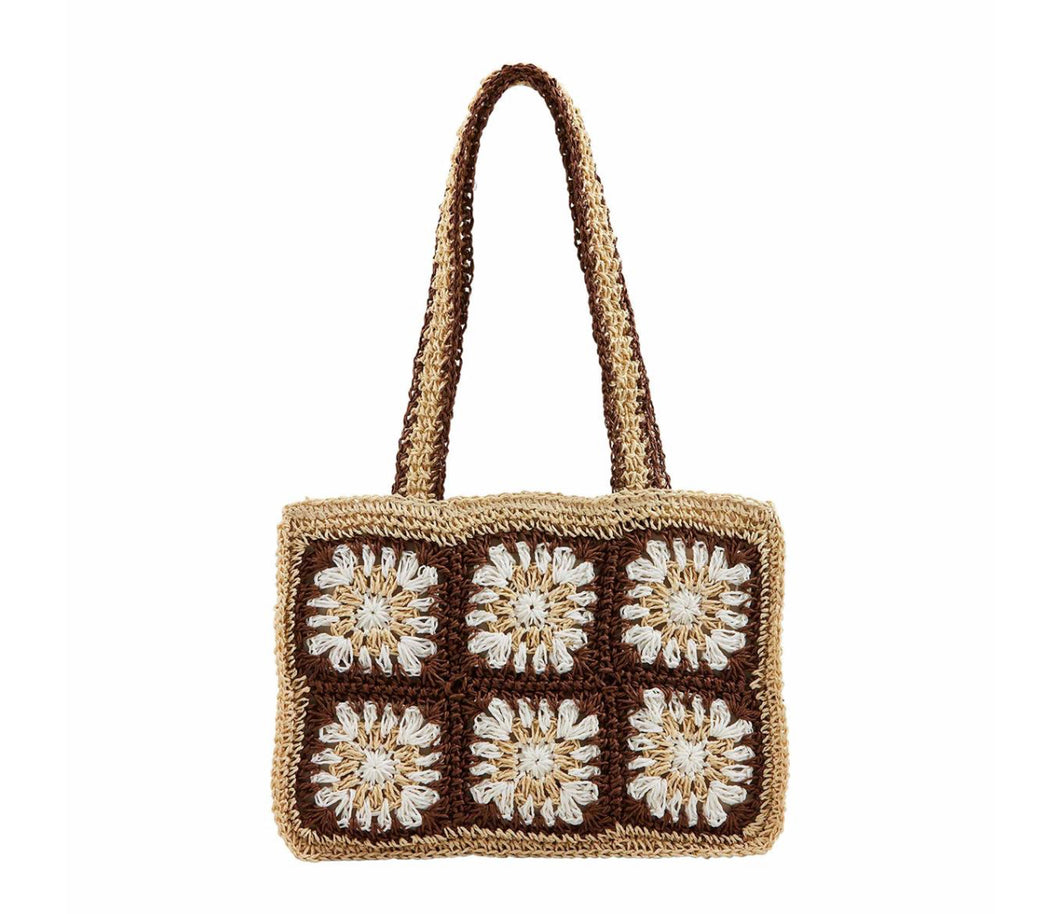 Floral Crochet Mini Tote