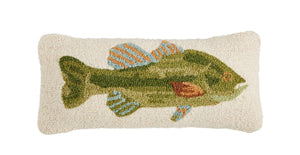 Green Fish Hook Pillow
