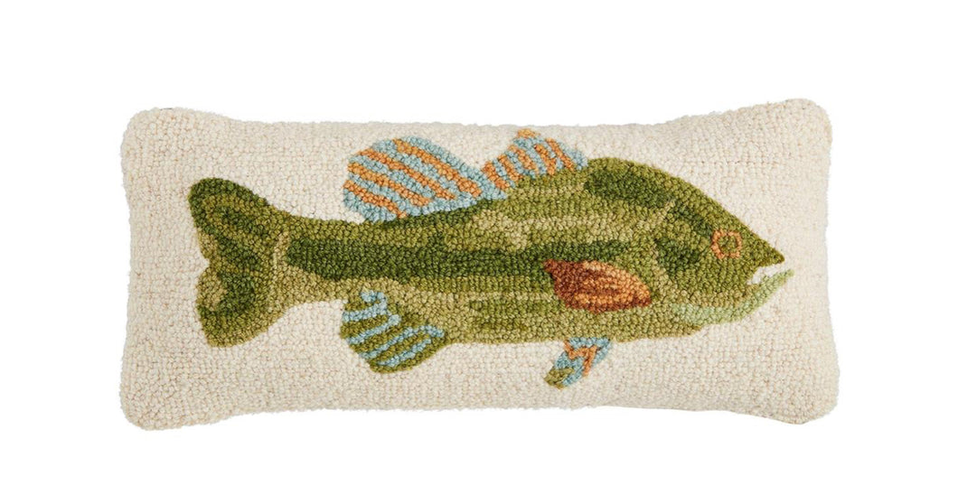 Green Fish Hook Pillow