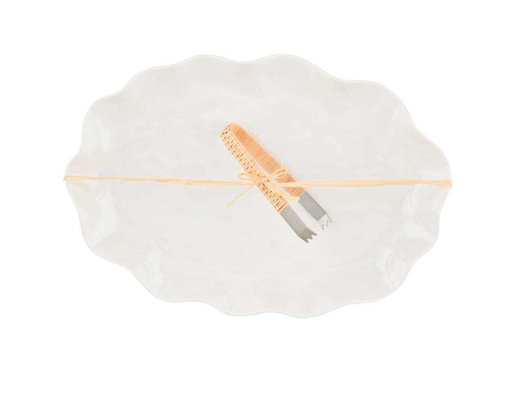 Ruffle Melamine Platter Set