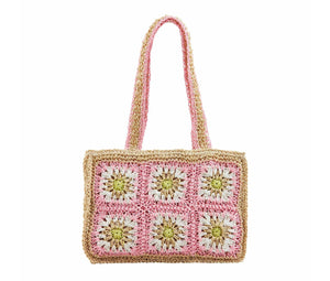 Floral Crochet Mini Tote