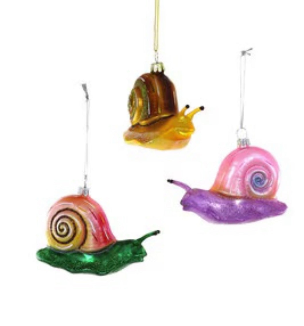 Glass Snail Ornament