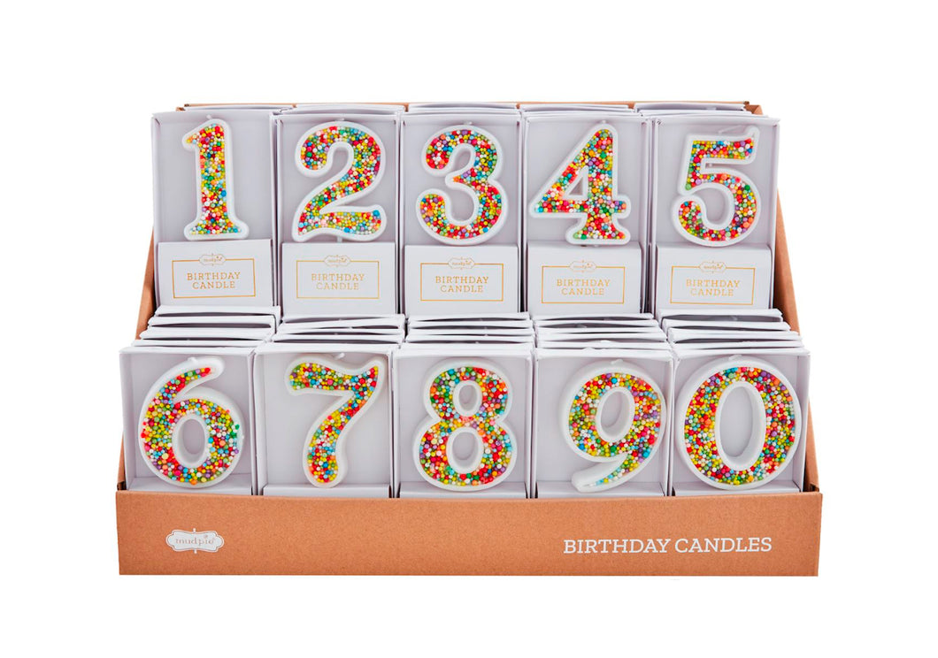 Confetti Birthday Number Candles