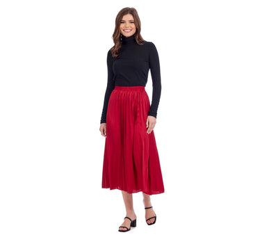 Red Townes Pleated Skirt