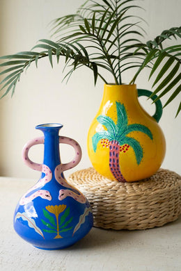 Ceramic Palm Tree Vase