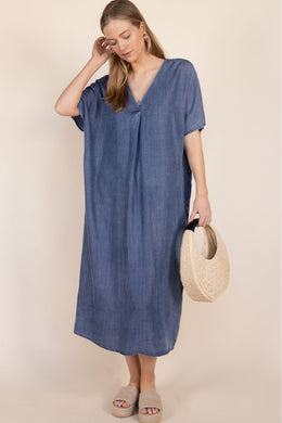 Tencel V Neck Midi