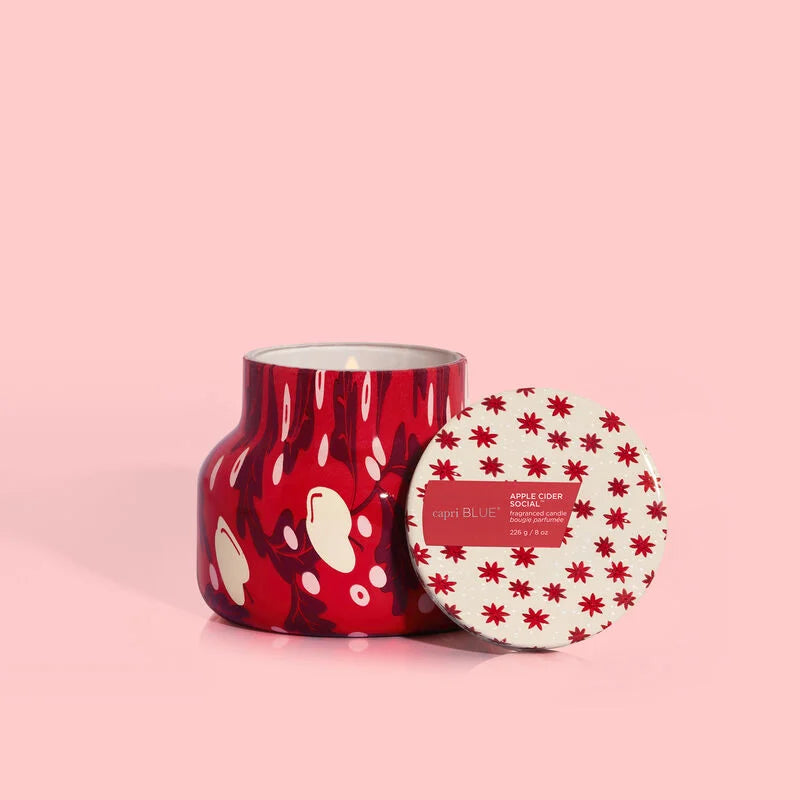 Apple Cider Social Holiday Pattern Play Candle 8oz