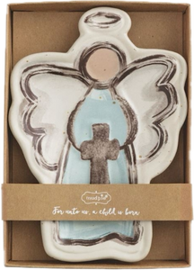 Blue Christmas Angel Tidbit Dish