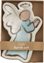 Load image into Gallery viewer, Blue Christmas Angel Tidbit Dish