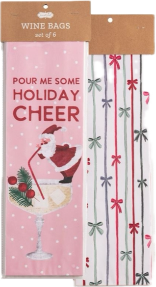 Christmas Paper Wine Bag