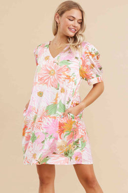 Off White Floral Dress