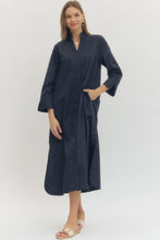 Load image into Gallery viewer, Navy Button Down Midi