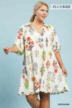 Load image into Gallery viewer, Cream Floral Collared Mini Dress