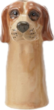 Load image into Gallery viewer, Hand-Painted Stoneware Dog Vase