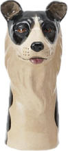 Load image into Gallery viewer, Hand-Painted Stoneware Dog Vase