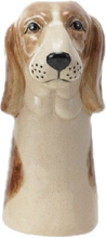 Load image into Gallery viewer, Hand-Painted Stoneware Dog Vase