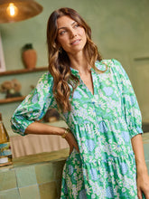 Load image into Gallery viewer, Cameron Daisy Chain Green Dress
