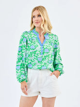 Load image into Gallery viewer, Gianna Daisy Chain Green Top