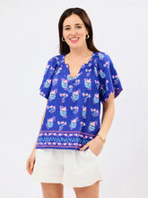 Load image into Gallery viewer, Petal Keepsake Blue Lori Top