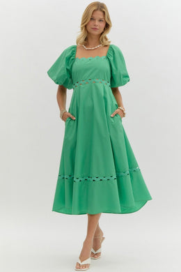 Kelly Green RicRac Midi