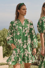 Load image into Gallery viewer, Nora Green Floral Shift Dress